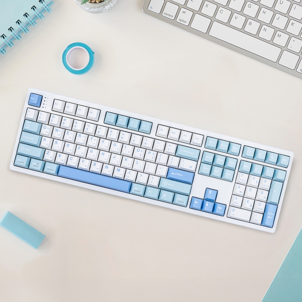 EPOMAKER 에포메이커 TH108 유무선 기계식 키보드 3모드 핫스왑 풀배열 정식수입 AS가능 한영각인 화이트 블루 