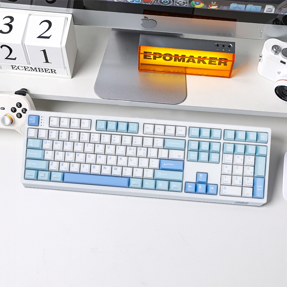 EPOMAKER 에포메이커 TH108 유무선 기계식 키보드 3모드 핫스왑 풀배열 정식수입 AS가능 한영각인 화이트 블루 