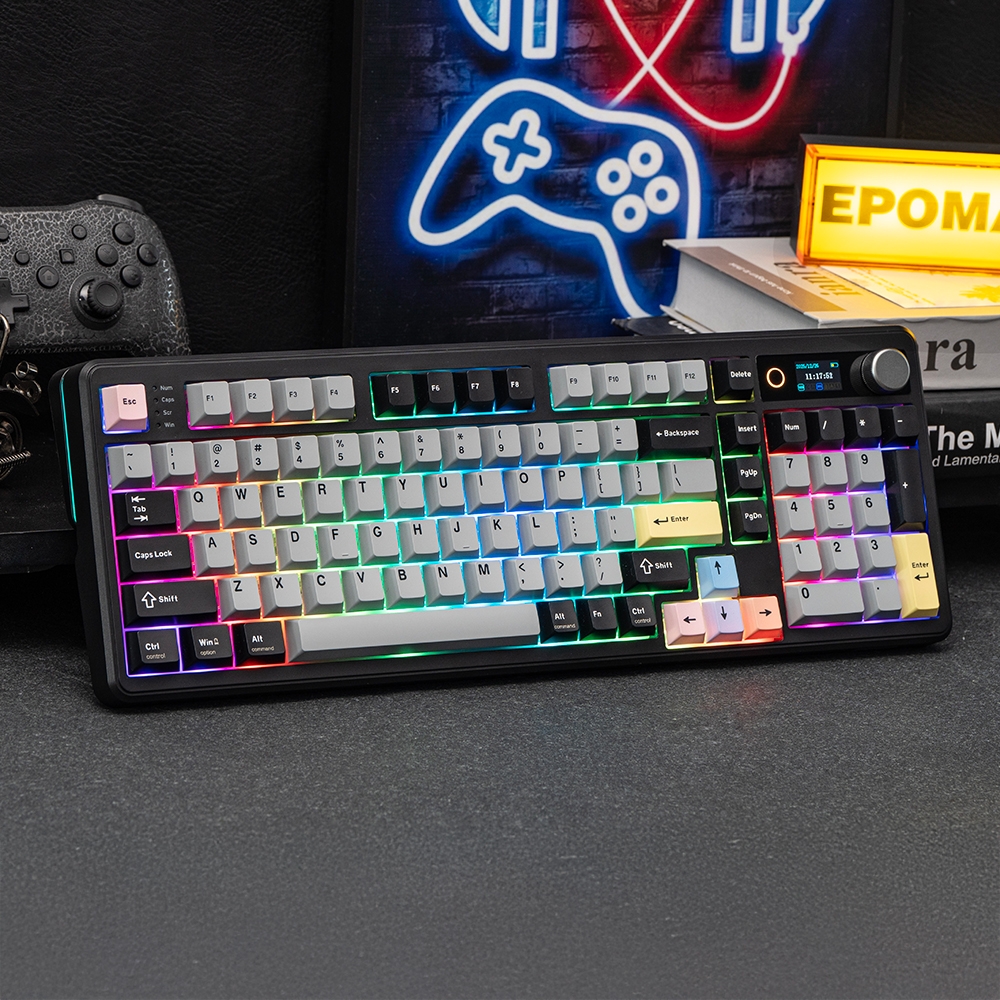 EPOMAKER 에포메이커 TH99 PRO 유무선 게이밍 기계식 키보드 3모드 핫스왑 풀배열 정식수입 AS가능 영문각인 블랙