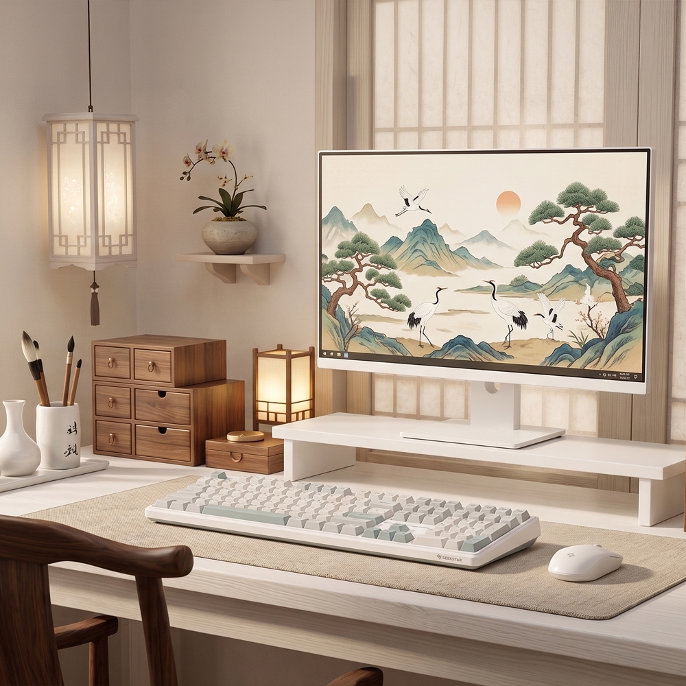 긱스타 GK108FE 유선 사무용 게이밍 풀배열 멤브레인 키보드, 겨울 그루잠