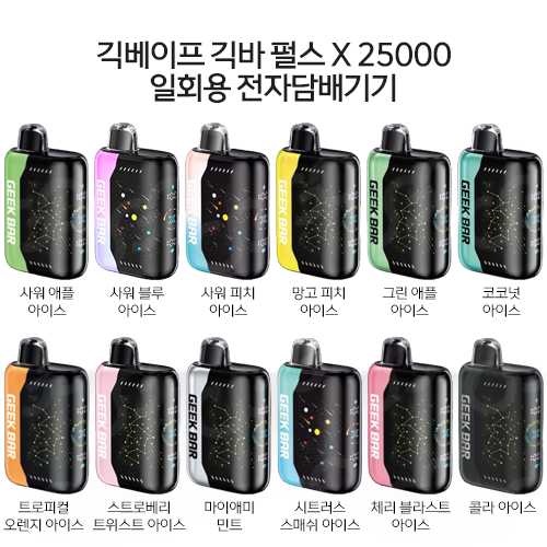 (10+1)긱베이프 긱바 펄스 X 25000 일회용 전자담배기기