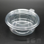 (500-1)EH-125파이(중) 600개세트 350ml 125x45mm 투명 PET 원형반찬통 샐러드용기