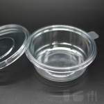 (500-1)EH-125파이(중) 600개세트 350ml 125x45mm 투명 PET 원형반찬통 샐러드용기