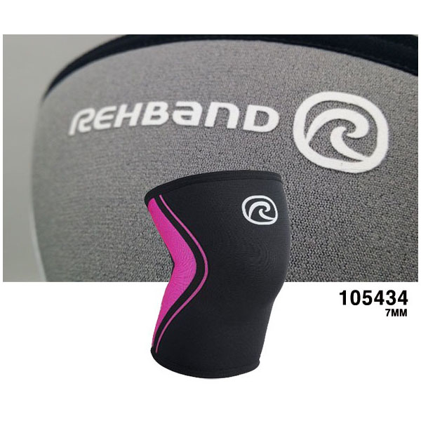 리밴드 RX 무릎보호대 7mm 블랙핑크 105434 REHBAND