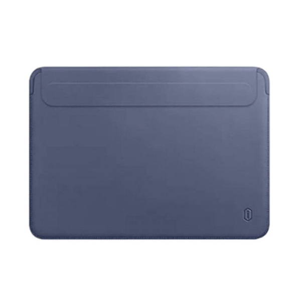 [리퍼] WIWU 스킨프로 3세대 맥북 스탠드형 가죽 노트북파우치 슬리브 병행 13.3인치 블루