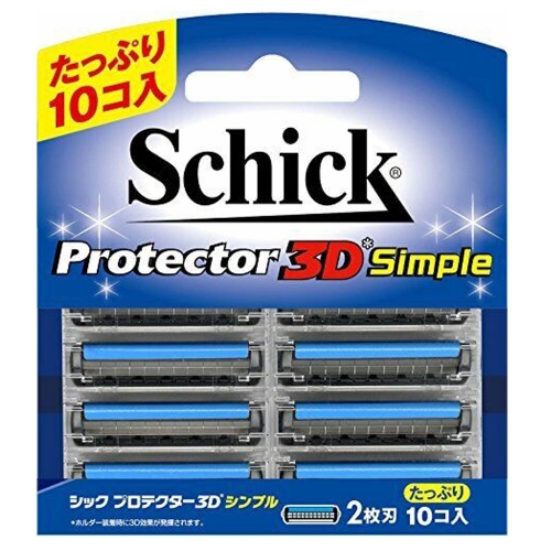 쉬크 프로텍터 3D 심플 교체 면도날 10개입 Schick