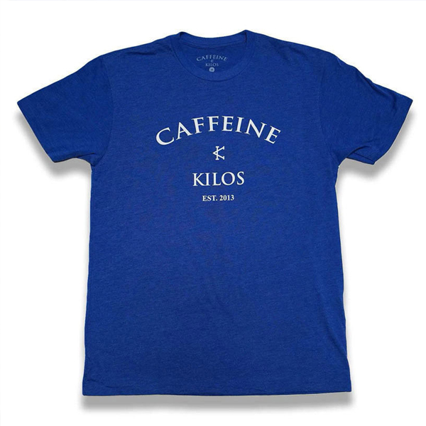 [리퍼] 카페인앤킬로스 아치 로고 티셔츠 반팔티 블루 XL