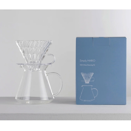 하리오 V60 심플리 글라스 브루잉 킷 S-VGBK-02-T