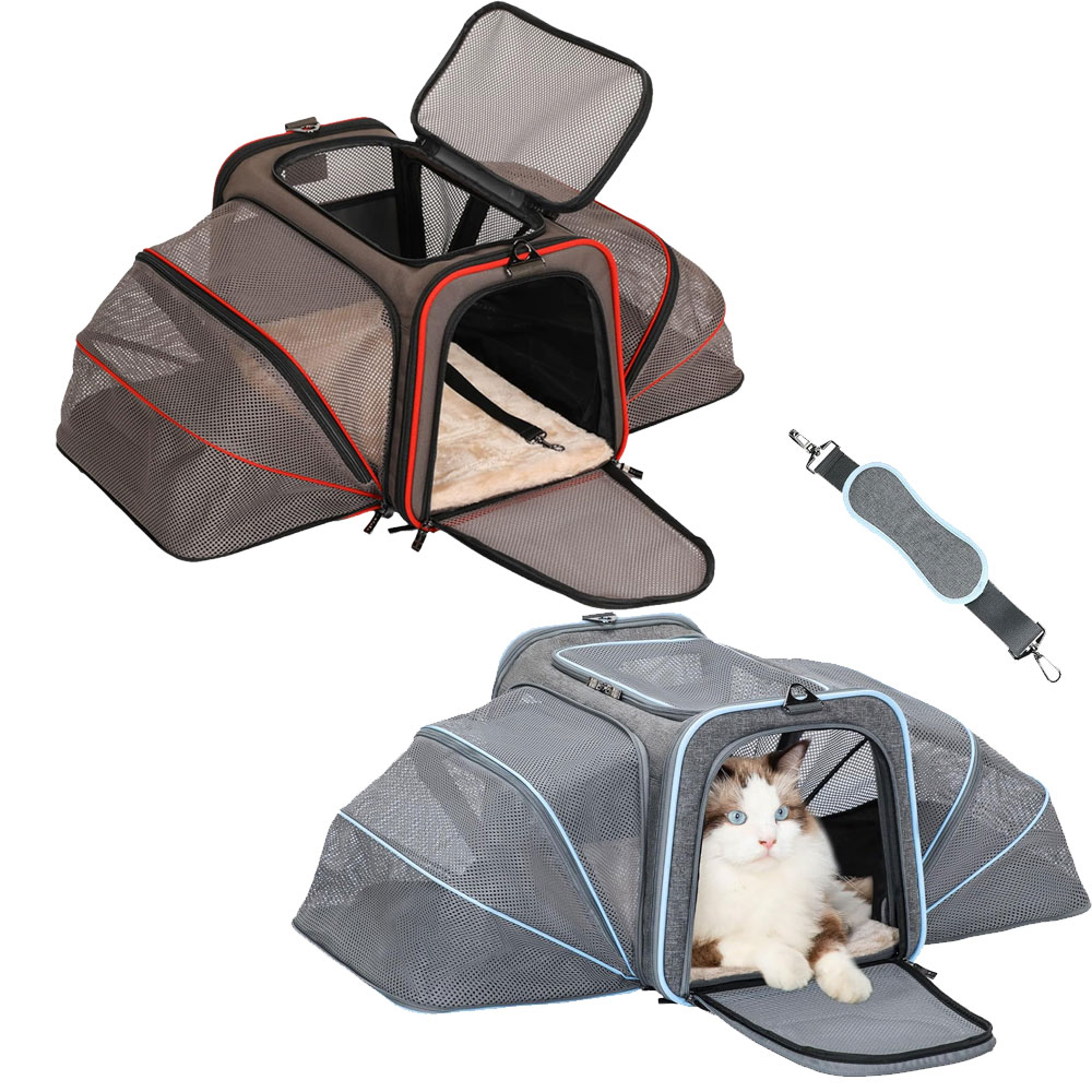 펫츠핏 강아지 고양이 이동가방 양방향 확장형 캐리어 기내용가방