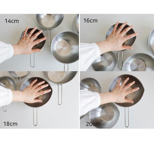 아이자와공방 직화가능 스텐 손잡이 믹싱볼 14cm