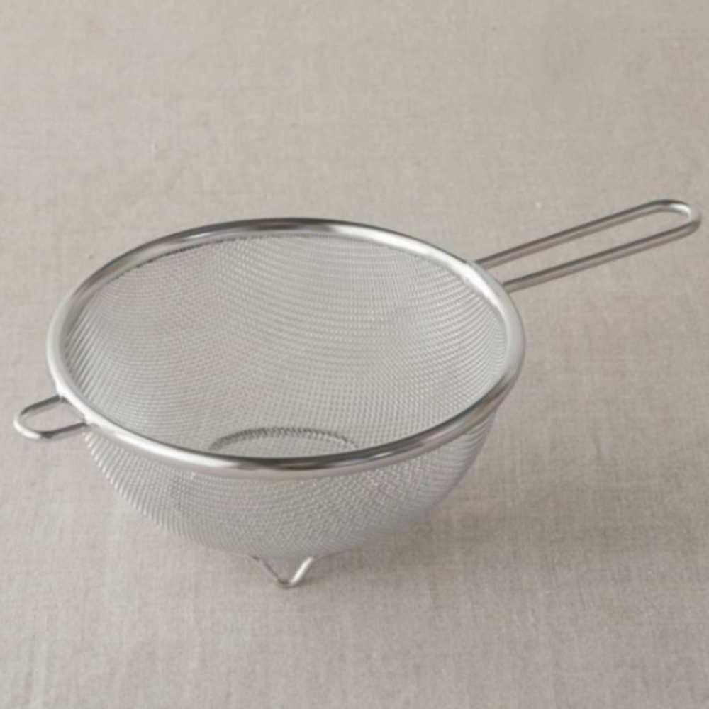 아이자와 공방 Aizawa 고급 스텐 소쿠리 손잡이 채반 다리받침 채망 25cm