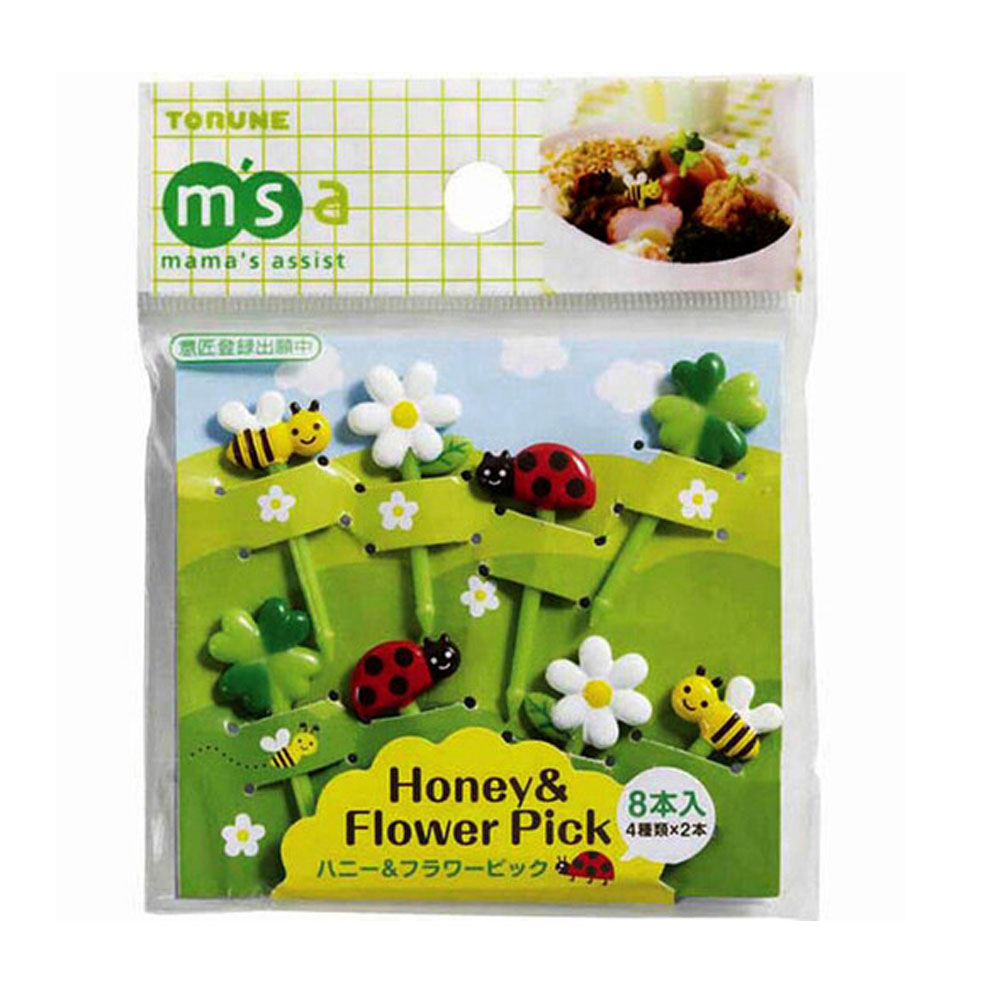 토루네 도시락픽 도시락꾸미기 데코픽 꿀벌 허니플라워 8p