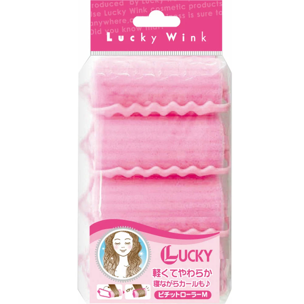 일본 럭키윙크 헤어롤 앞머리 구르프 앞머리롤 M사이즈 4P