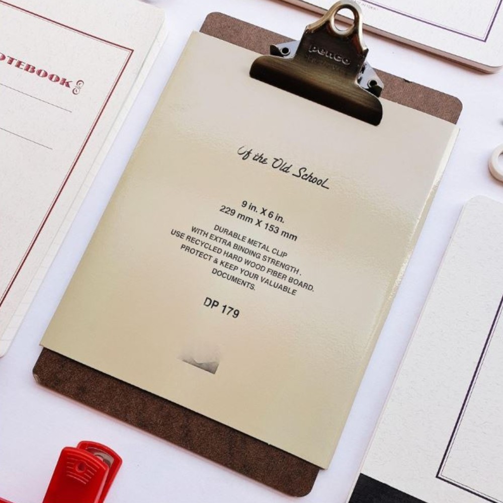 펜코 A5 엔틱 브론즈 클립보드 식당 카페 메뉴판 결재판