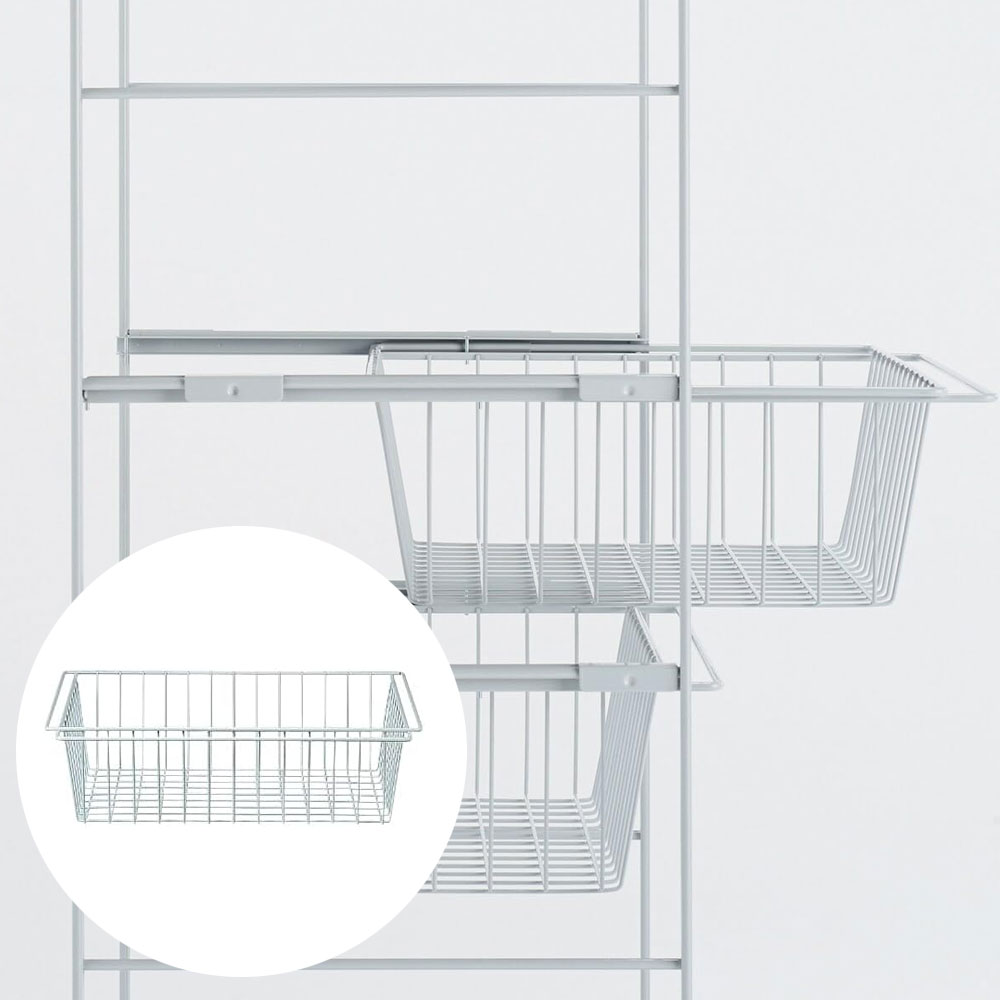 무인양품 MIJI 스테인리스 유닛 선반 인출식 와이어 바구니 56cm