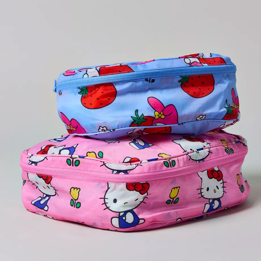 BAGGU 바쿠백 헬로키티 산리오 패킹큐브 여행파우치 2종 세트