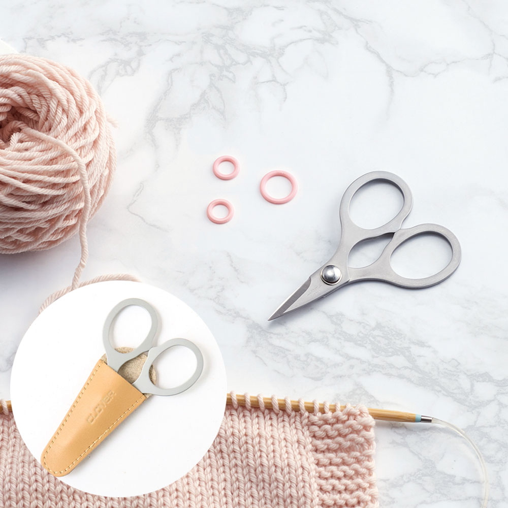 일본 크로바 샤플 자수가위 스텐 미니 수예가위 36-601