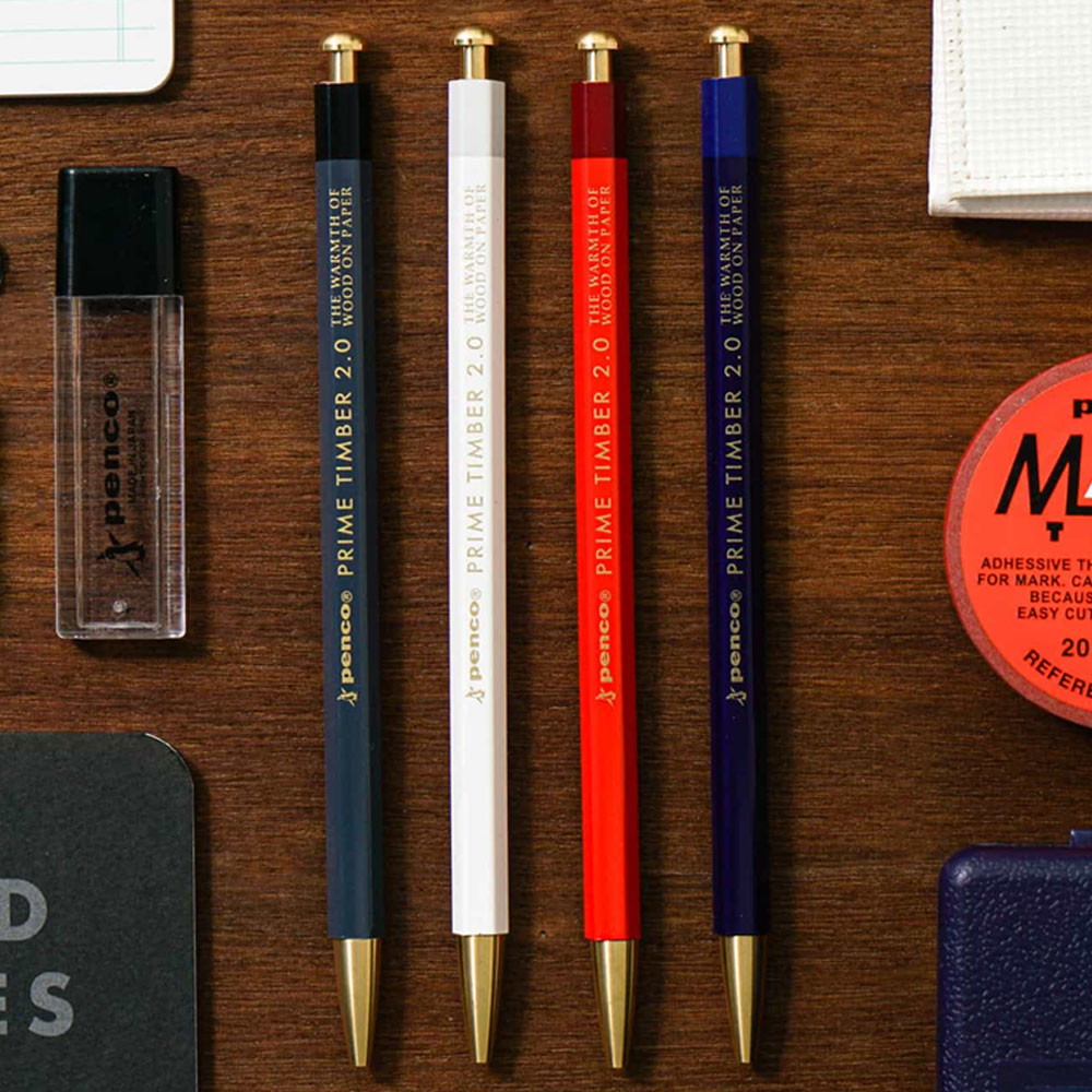 펜코 황동 프라임 팀버 리드 샤프 샤프너포함 2mm