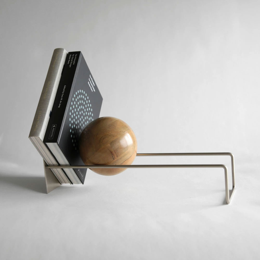 디테일 슬로프 북엔드 인테리어 책꽂이 북스탠드 실버