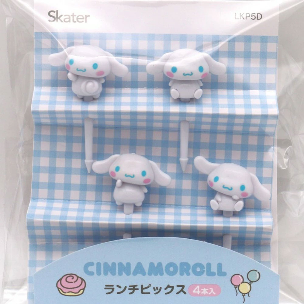 스케이터 도시락픽 시나모롤 도시락꾸미기 과일포크 데코픽 4개입