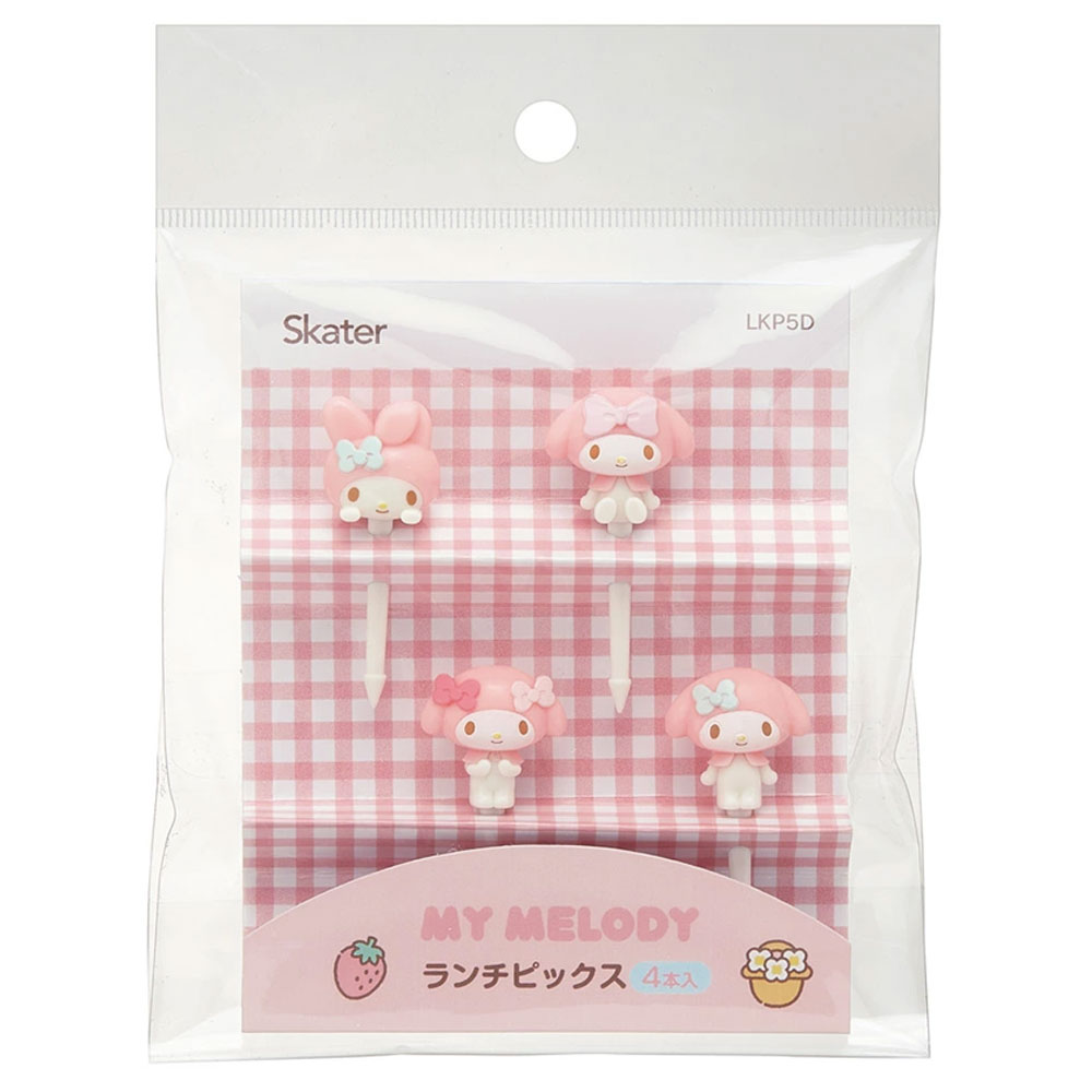 스케이터 도시락 꾸미기 마이멜로디 도시락픽 데코픽 4개입