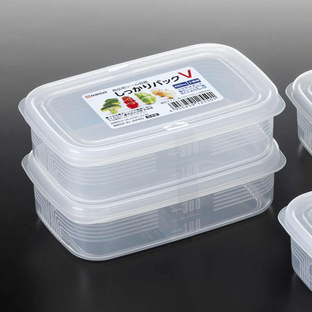 일본 나까야 밀폐용기 K255 소분용기 반찬통 450ml 2P세트