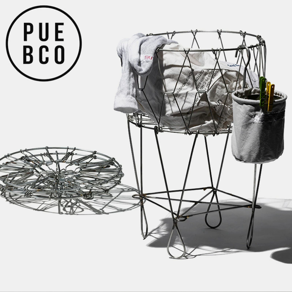 푸에브코 접이식 바스켓 폴딩 바구니 철제 화분 선반 테이블