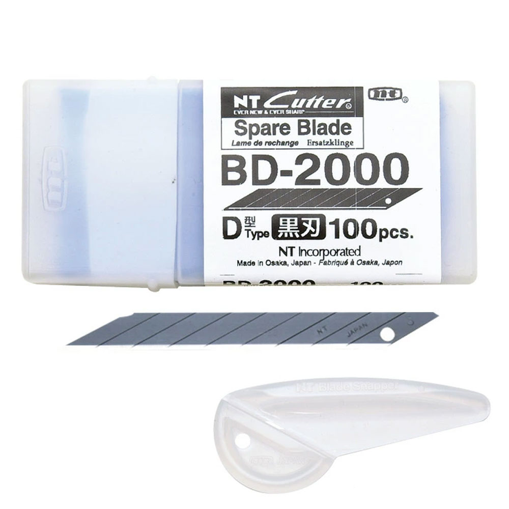 일본 NT 엔티 커터칼 30도 컷터 칼날 흑색날 100개입 BD-2000