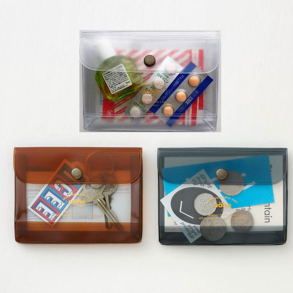 Nahe 투명 미니 케이스 동전지갑 다용도 투명 PVC 파우치 A7