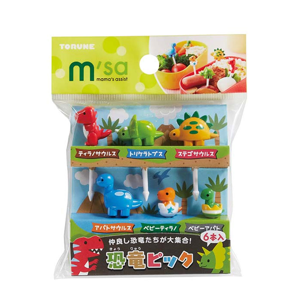 토루네 도시락픽 데코픽 도시락꾸미기 과일포크 공룡 6p