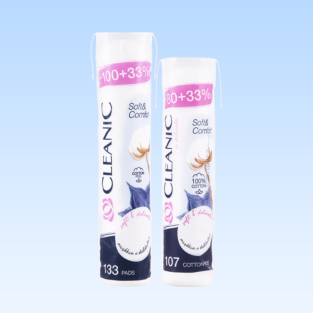 클레아닉 무형광 순면 원형 화장솜 소프트 앤 컴포트 Soft & Comfort