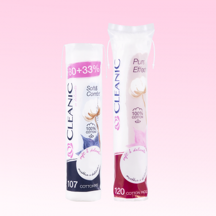 클레아닉 무형광 순면 원형 화장솜 퓨어 이팩트 소프트 앤 컴포트 Pure Effect Soft & Comfort