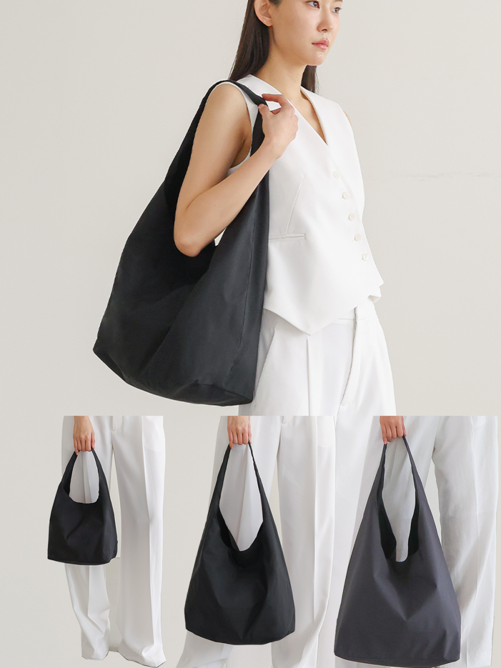 Roa Hobobag Seris 2size 로아 호보백 시리즈 나일론 카프스킨