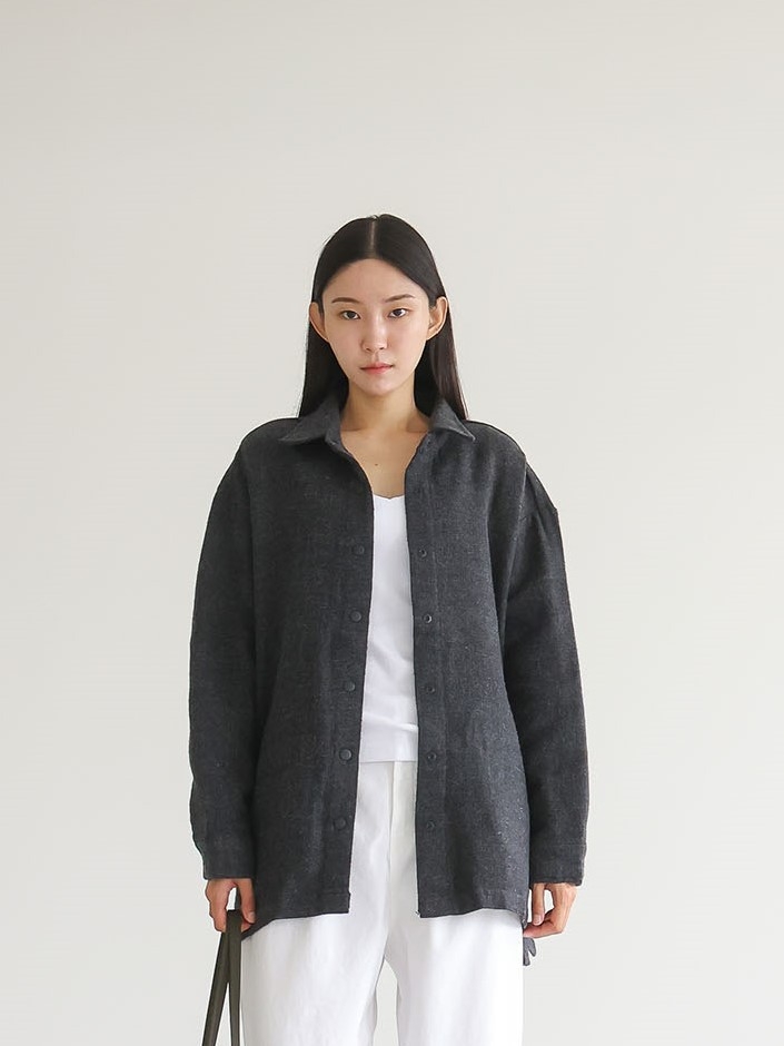 Jennet Wool Jacket 재닛 모직 자켓 하프코트_멜란지그레이 MG