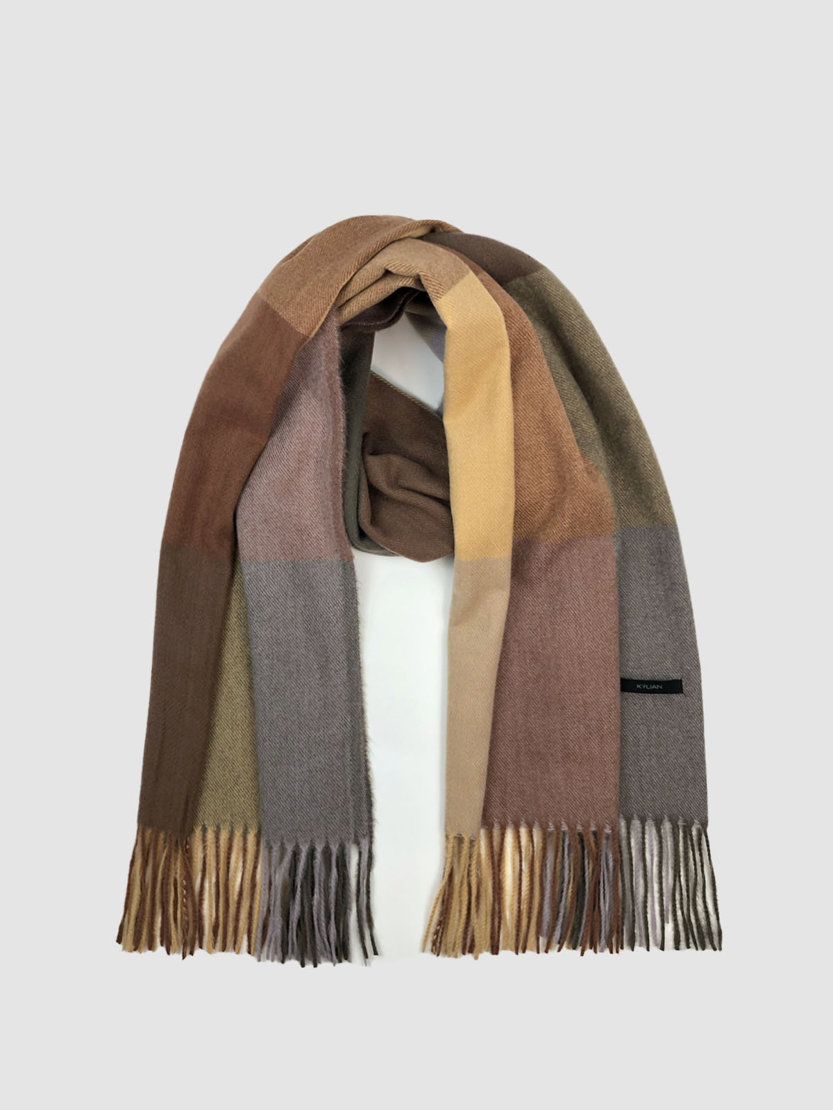 Check Muffler/Shawl LARGE 체크 머플러/숄 라지 BE (베이지)