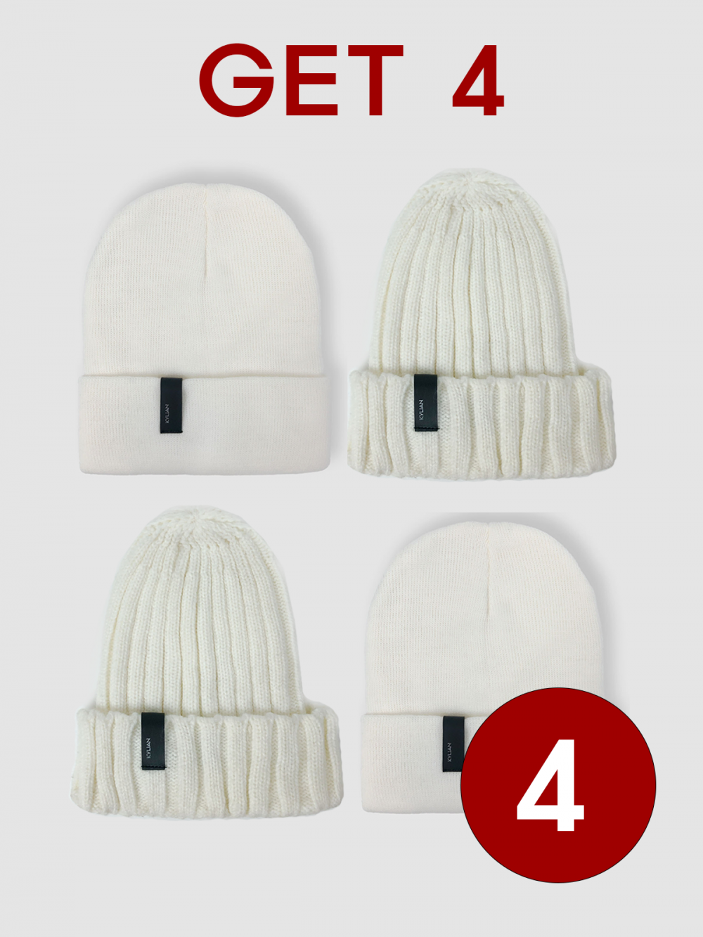 [4개] 니트 비니 교차구매