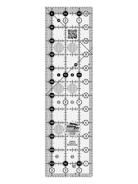 크리에이티브 그리드 3.5 인치 x 12.5 인치 자 CGR312