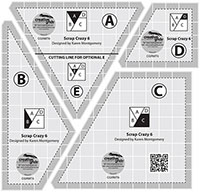 크리에이티브 그리드 스크랩 크레이지 6 템플렛 퀼트 룰러 CGRMT6
