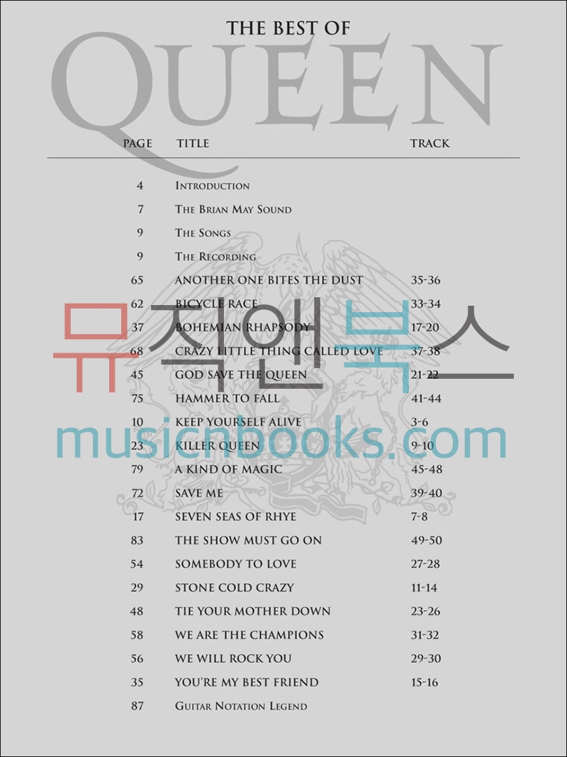 Queen - The Best Of Queen퀸 기타 타브 악보 겸 교재 (온라인 음원 포함)[00695097]