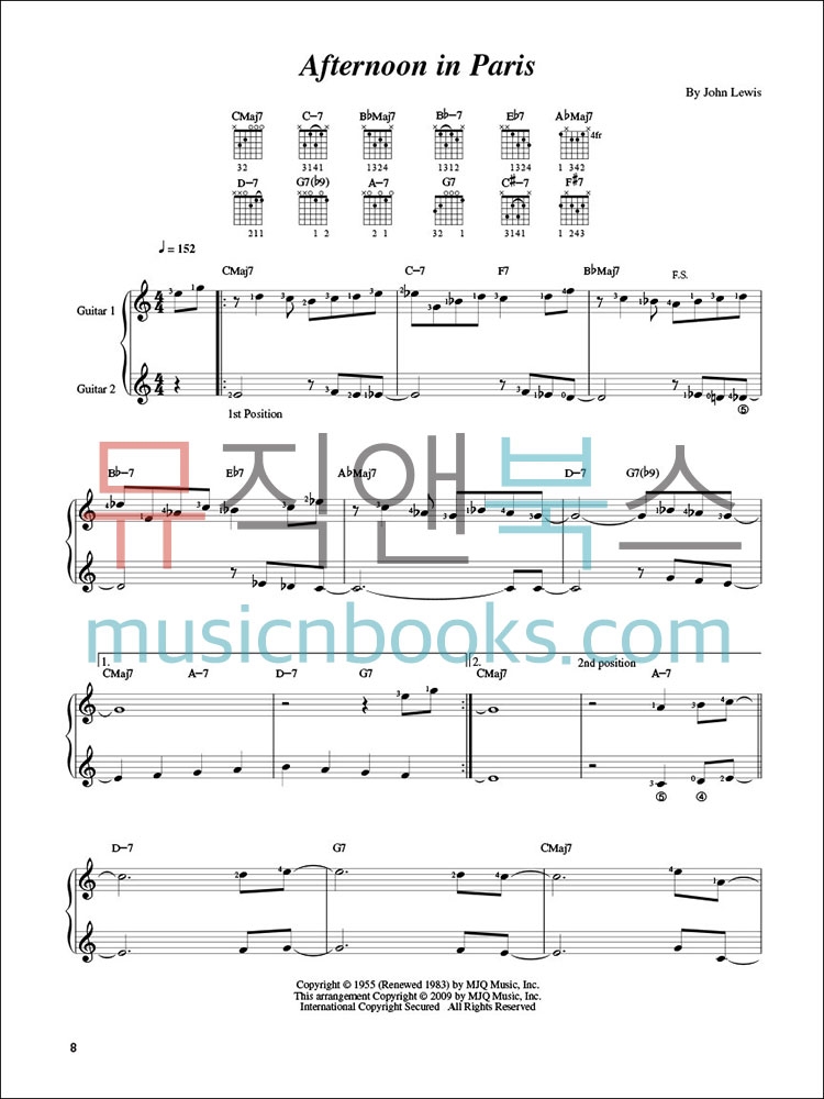 버클리 재즈 기타 악보집 (온라인 음원 포함) A Modern Method For Guitar Jazz Songbook [50449539] Berklee