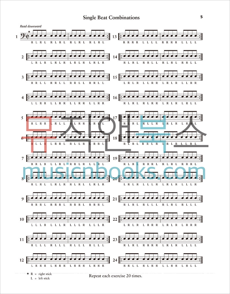 스틱 컨트롤 드럼 교재 Stick Control [00-32749] Alfred 정식수입