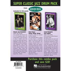 (할인) Super Classic Jazz Drum Pack 3-DVD Set슈퍼 클래식 재즈 드럼팩 레슨 DVD[00320900]