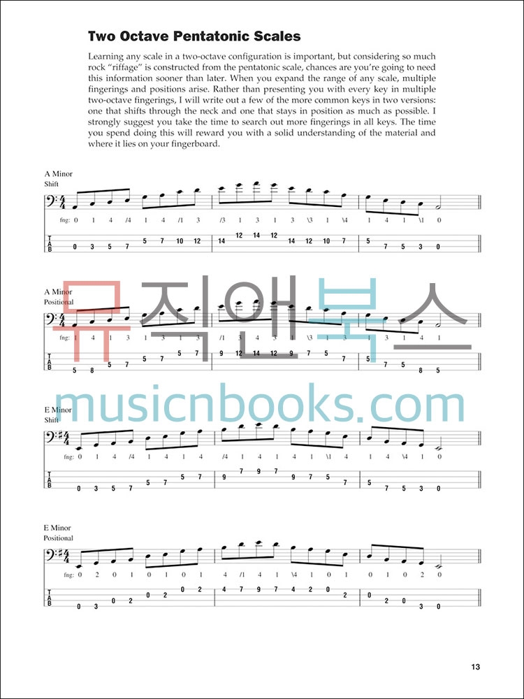 Pentatonic Scales For Bass펜타토닉 스케일 포 베이스[00696224]*