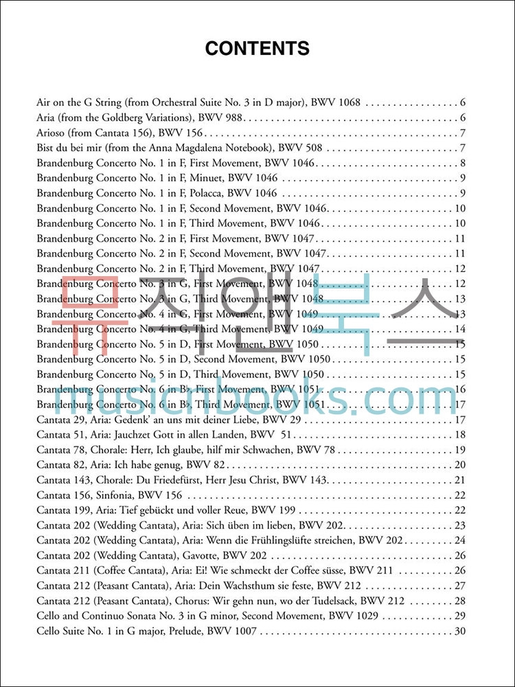 바흐 페이크북 리드시트 악보집 The Bach Fake Book [02501427]