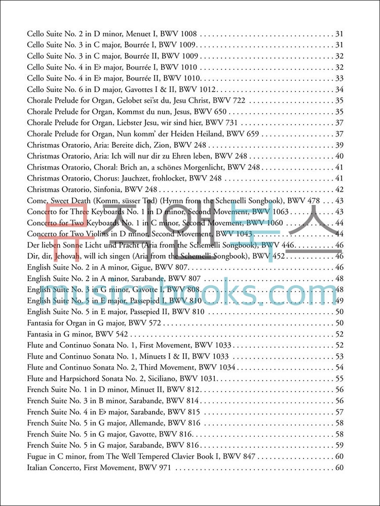 바흐 페이크북 리드시트 악보집 The Bach Fake Book [02501427]
