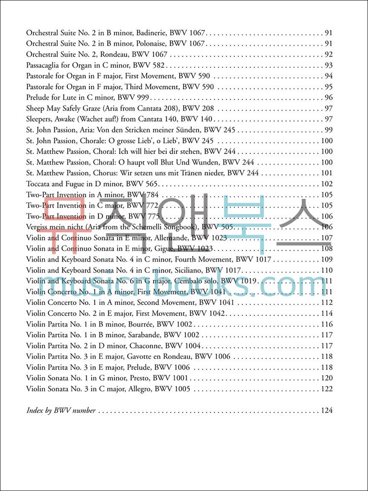 바흐 페이크북 리드시트 악보집 The Bach Fake Book [02501427]