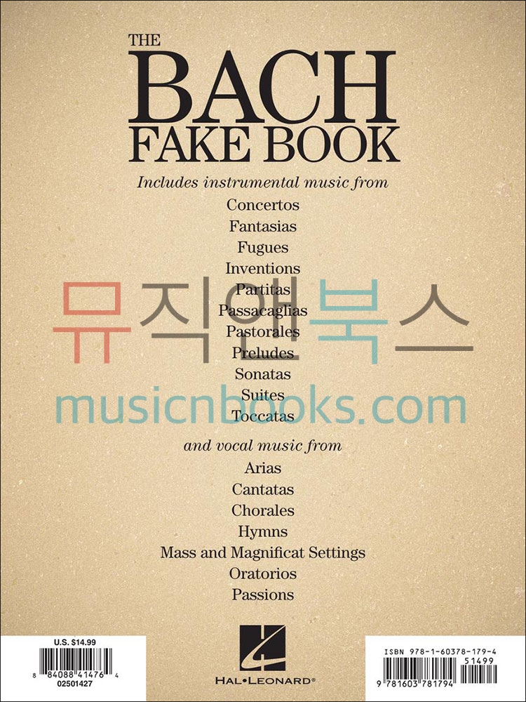 바흐 페이크북 리드시트 악보집 The Bach Fake Book [02501427]
