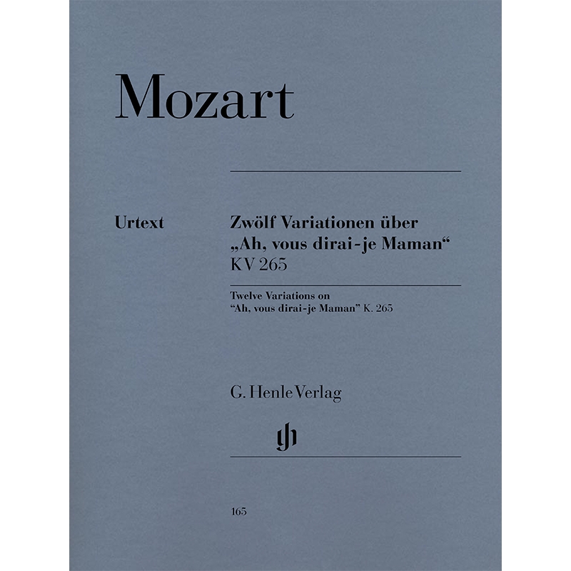 헨레 모차르트 작은별 변주곡 K 265 Henle Mozart 피아노 악보 [HN165]