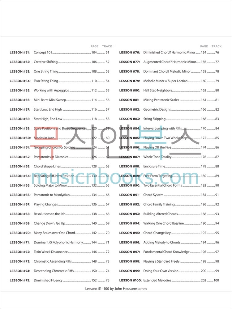 100 재즈 레슨 기타 교재 (온라인 음원 포함) 100 Jazz Lessons Guitar [00696454]