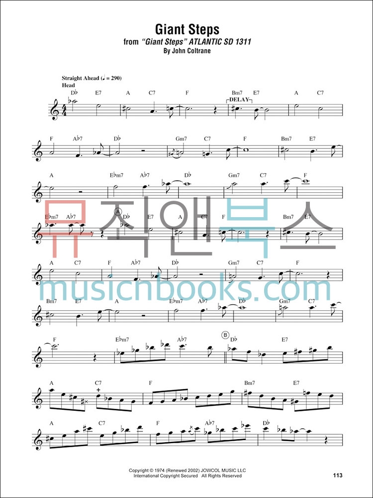 John Coltrane Omnibook - B♭존 콜트레인 옴니북 B flat[00307391]